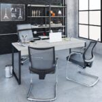 Mesa Kuadra Diretor 180x70x75cm: design industrial, amplo espaço e visual elegante para seu escritório. - Imagem 4
