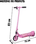 Patinete elétrico infantil 80W rosa Importway BW449RS: diversão segura e prática para crianças. - Imagem 3
