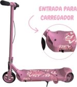 Patinete elétrico infantil 80W rosa Importway BW449RS: diversão segura e prática para crianças. - Imagem 5