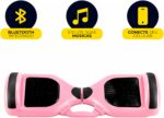 Hoverboard Skate Elétrico 6.5 Brinovar com Bluetooth, LED e bolsa rosa para diversão com equilíbrio e mobilidade segura - Imagem 5
