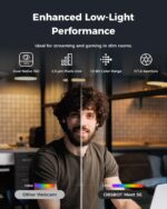 Meet SE 1080P Webcam 100 FPS com IA, HDR e modo beleza para streaming e reuniões - Imagem 6