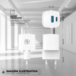 Gshield Carregador de Parede Universal 20W: recarga ultra rápida, GaN, USB-C + USB-A, compatível com iPhones e Anatel. - Imagem 3