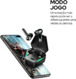 WB Saga Pro TWS gamer: som 360º, modo jogo 45ms, bateria de até 25h e LED preto - Imagem 3