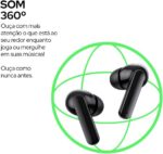 WB Saga Pro TWS gamer: som 360º, modo jogo 45ms, bateria de até 25h e LED preto - Imagem 6