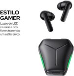 WB Saga Pro TWS gamer: som 360º, modo jogo 45ms, bateria de até 25h e LED preto - Imagem 7