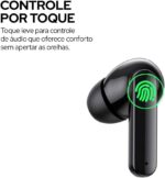 WB Saga Pro TWS gamer: som 360º, modo jogo 45ms, bateria de até 25h e LED preto - Imagem 8
