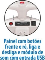 Scooter Banderetta Eletrica 6V Off White Bandeirante com faróis, música e fácil controle para passeios mais seguros e divertidos. - Imagem 5