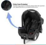 Cadeira Bebê Conforto Grid Black: segurança, conforto e leveza para o dia a dia, com compatibilidade Travel System e fácil transporte. - Imagem 4