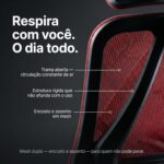 Cadeira Escritório Ergonômica Stoel Optimesh com apoio lombar ajustável, mesh respirável e apoio de cabeça NR17 para máximo conforto. - Imagem 5
