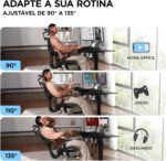 Cadeira ergonômica com apoio lombar e mesh respirável para escritório e home office, suporta até 200 kg - Imagem 6