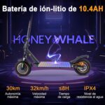 HONEYWHALE M2 MAX-B: patinete elétrico dobrável 500W, 32 km/h, até 32 km de autonomia e app Bluetooth. - Imagem 3