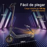 HONEYWHALE M2 MAX-B: patinete elétrico dobrável 500W, 32 km/h, até 32 km de autonomia e app Bluetooth. - Imagem 8