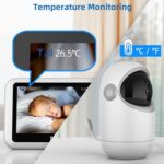TakTark Babá Eletrônica com Câmera 4.3, áudio bidirecional, visão noturna e monitoramento seguro sem Wi-Fi - Imagem 7