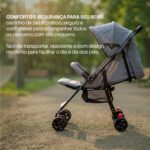 Carrinho de Bebê Passeio Leve e Dobrável: conforto, praticidade e fechamento 1 clique para bebês de 6 a 36 meses. - Imagem 6