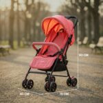 Carrinho de Bebê Passeio Leve e Dobrável: conforto, praticidade e fechamento 1 clique para bebês de 6 a 36 meses. - Imagem 7