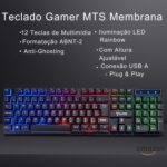 Teclado Gamer RGB MTS ABNT2 com Anti-Ghosting e 12 atalhos multimídia para jogos e digitação precisa - Imagem 3