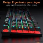 Teclado Gamer RGB MTS ABNT2 com Anti-Ghosting e 12 atalhos multimídia para jogos e digitação precisa - Imagem 4