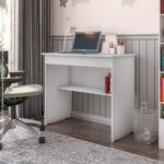 Escrivaninha Compacta e Charmosa com Gaveta: ideal para home office e estudos, compacta, funcional e perfeita para organizar seu espaço. - Imagem 3