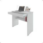 Escrivaninha Compacta e Charmosa com Gaveta: ideal para home office e estudos, compacta, funcional e perfeita para organizar seu espaço. - Imagem 5