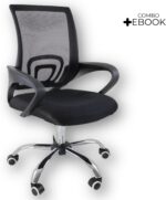 Cadeira de Escritório Oficial Begonia Tela Mesh: conforto ergonômico, ajuste de altura e mobilidade para seu home office. - Imagem 3