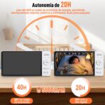 Babá Eletrônica OLANENEM com tela IPS 7", visão noturna e alcance de 300m para monitorar seu bebê com segurança e privacidade - Imagem 6