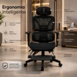 Cadeira Ergonômica Vmstark: conforto, ajuste lombar e apoio para pés, ideal para longas horas até 150kg - Imagem 4