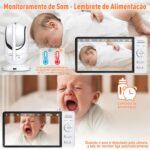 Babá Eletrônica OLANENEM com tela IPS 7", visão noturna e alcance de 300m para monitorar seu bebê com segurança e privacidade - Imagem 8