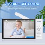 Babá Eletrônica OLANENEM com tela IPS 7", visão noturna e alcance de 300m para monitorar seu bebê com segurança e privacidade - Imagem 9
