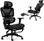 Cadeira Ergonômica Vmstark: conforto, ajuste lombar e apoio para pés, ideal para longas horas até 150kg - Imagem 9