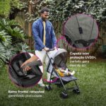 Carrinho de Bebê Cosco Kids Bross Cinza Mescla: leve, compacto e confortável, com fechamento rápido e uso até 15 kg. - Imagem 6