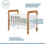 Berço Mini Cama 3 em 1 Soninho Tigus Baby Amadeirado em MDF com pintura UV, versatilidade e segurança para seu bebê. - Imagem 3