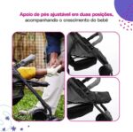 Carrinho de Bebê Cosco Kids Bross Cinza Mescla: leve, compacto e confortável, com fechamento rápido e uso até 15 kg. - Imagem 9