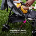 Carrinho de Bebê Cosco Kids Bross Cinza Mescla: leve, compacto e confortável, com fechamento rápido e uso até 15 kg. - Imagem 11