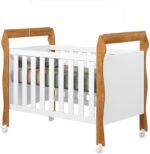Berço Mini Cama 3 em 1 Soninho Tigus Baby Amadeirado em MDF com pintura UV, versatilidade e segurança para seu bebê. - Imagem 9