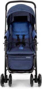 Cosco Kids Travel System Reverse Azul Rajado: alça reversível, 3 inclinações e conforto tipo berço para passeios seguros. - Imagem 5