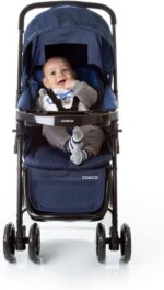 Cosco Kids Travel System Reverse Azul Rajado: alça reversível, 3 inclinações e conforto tipo berço para passeios seguros. - Imagem 6