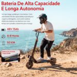 Patinete Elétrico para Adultos: 50 km de autonomia, até 50 km/h, pneus all-terrain e suspensão dupla para trilhas e cidade - Imagem 3