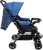 Cosco Kids Travel System Reverse Azul Rajado: alça reversível, 3 inclinações e conforto tipo berço para passeios seguros. - Imagem 23