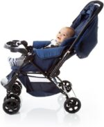 Cosco Kids Travel System Reverse Azul Rajado: alça reversível, 3 inclinações e conforto tipo berço para passeios seguros. - Imagem 30