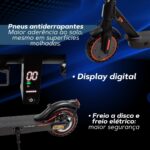 Patinete Eletrico Dobravel 30Km com App: mobilidade segura, confortável e prática para suas compras com até 35Km/h. - Imagem 4
