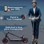 Patinete Eletrico Dobravel 30Km com App: mobilidade segura, confortável e prática para suas compras com até 35Km/h. - Imagem 5