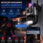 Câmera de Segurança Externa Dupla Wi-Fi 6MP: visão noturna, sirene e proteção IP66 para monitorar sua casa com segurança. - Imagem 3