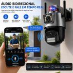 Câmera de Segurança Externa Dupla Wi-Fi 6MP: visão noturna, sirene e proteção IP66 para monitorar sua casa com segurança. - Imagem 4