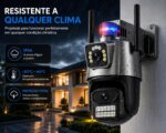 Câmera de Segurança Externa Dupla Wi-Fi 6MP: visão noturna, sirene e proteção IP66 para monitorar sua casa com segurança. - Imagem 6