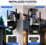 Câmera de Segurança Externa Dupla Wi-Fi 6MP: visão noturna, sirene e proteção IP66 para monitorar sua casa com segurança. - Imagem 7