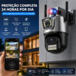 Câmera de Segurança Externa Dupla Wi-Fi 6MP: visão noturna, sirene e proteção IP66 para monitorar sua casa com segurança. - Imagem 9