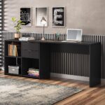 Mesa de Canto Escrivaninha em L Notavel com 2 Gavetas e 3 Portas, ideal para organizar seu escritório com praticidade. - Imagem 6