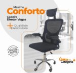 Cadeira de Escritório Diretor Oficial Vegas com apoio: mais conforto e suporte para seu dia a dia. - Imagem 4