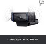 Webcam Full HD Logitech C920s com foco automático, microfone estéreo e tampa de privacidade para videochamadas em 1080p - Imagem 6