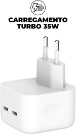 Gshield Carregador de Parede 35W Duplo Tipo C com Power Delivery: carga rápida e segura para iPhone e outros dispositivos. - Imagem 4